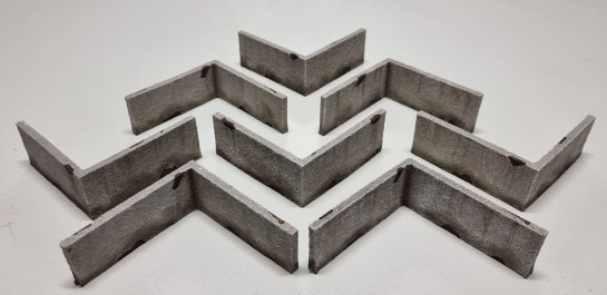 15mm Flames of War Battlefield in a Box – Desert Walls - Weathered &amp; Repainted (BB223)