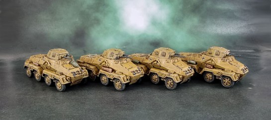 Battlefront 15mm Sd.Kfz.231 8-Rads - Deutsches Afrikakorps/Panzerarmee Afrika for Flames of War, What a Tanker, Battlegroup, 1:100, 1/100