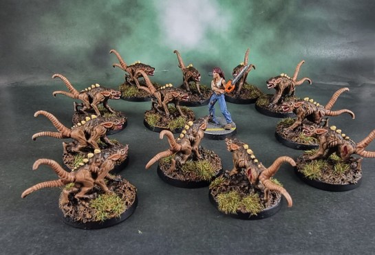 Shadows of Brimstone: Scourge Rats. Reaper Berkerly, Chainsaw Girl 