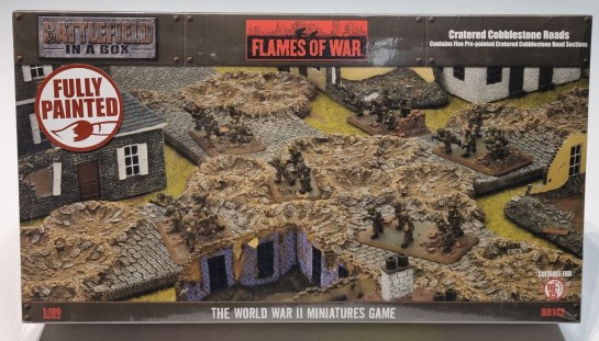 15mm Terrain Unboxing Review: Flames of War Battlefield in a Box - Cratered Cobblestone Roads (Gale Force Nine BB142), 1:100, 1/100, What a Tanker, Battlegroup, Team Yankee World War III