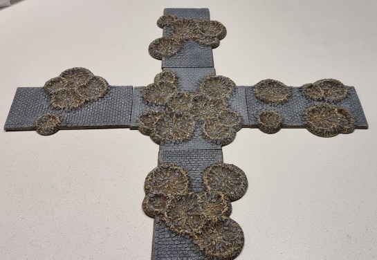 15mm Terrain Unboxing Review: Flames of War Battlefield in a Box - Cratered Cobblestone Roads (Gale Force Nine BB142), 1:100, 1/100, What a Tanker, Battlegroup, Team Yankee World War III