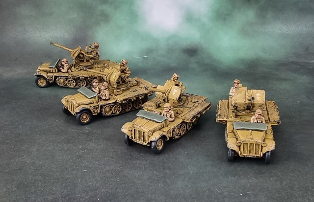 Miniatura Fiamme Della Guerra Battlefront Miniatures Flames Of War Tedesco SD KFZ 10/4 Luci Plotone Miniature Guerra Mondiale