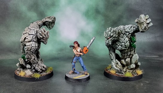 WizKids WZK73357 Pathfinder - Deep Cuts Minis: Medium Earth Elemental, Reaper Miniatures 50153 Berkeley Zombie Survivor