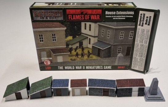 Flames of War Battlefield in a Box - House Extensions (BB167), 15mm, 1:100, 1/100 buildings, What a Tanker, Battlegroup, Team Yankee
