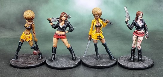 Zombicide Survivors “Adriana” (Beyonce as Foxxy Cleopatra from Austin Powers, Goldmember) & "Lea" (Emma Stone as Wichita from Zombieland)