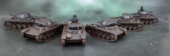 Zvezda 15mm "Grey" Panzer II Platoon- Early-to-Mid-War German for Flames of War, Battlegroup, What a Tanker, 1:100, 1/100