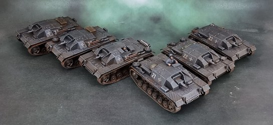 Zvezda 15mm "Grey" Stug III AusF. E Platoons - Early-to-Mid-War German for Flames of War, Battlegroup, What a Tanker, 1:100, 1/100