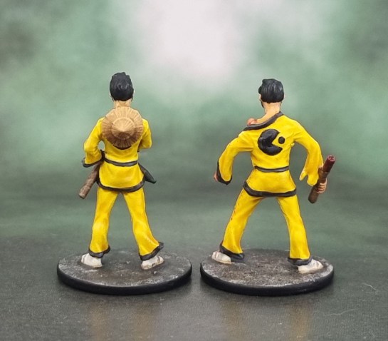 Zombicide Survivors “Cardboard Tube Samurai” and “Union Worker #42”