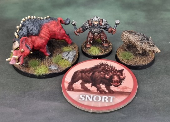 Reaper Bones 77672: Dire Boar D&D Dungeons and Dragons Monster, Athrogate's Snort, Hellboar miniature