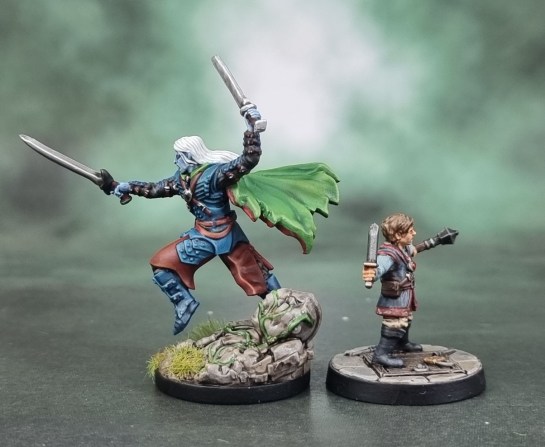 Dungeons & Dragons Heroes Gale Force Nine GF9 D&D Collectors Series - Drizzt Do'Urden, Drow Ranger & Regis, Halfling Rogue