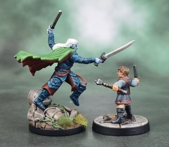 Dungeons & Dragons Heroes Gale Force Nine GF9 D&D Collectors Series - Drizzt Do'Urden, Drow Ranger & Regis, Halfling Rogue