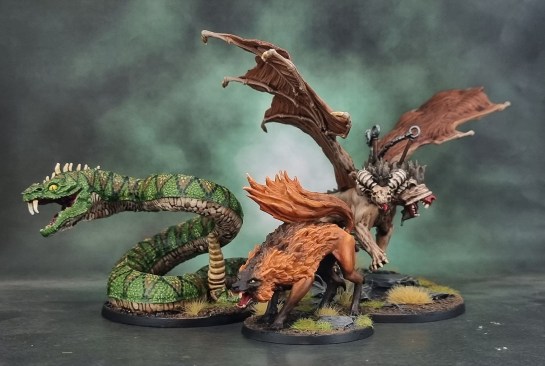 Mythic Battles: Pantheon - Echidna's Children Boxed Set: Basilisk (Giant Snake), Chimera, Teumessian Fox