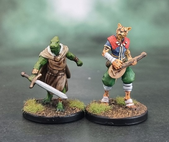 Dungeons and Dragons, D&D Tomb of Annihilation Heroes - Dragonbait, Saurial Paladin & Birdsong, Tabaxi Bard