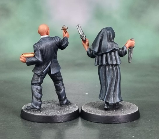 Cthulhu: Death May Die Miniatures - Father Luke, Sister Beth, Cthulhu Investigators