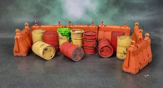 Marvel Crisis Protocol NYC Construction Site Terrain Pack: Barriers & Barrels