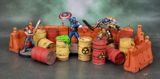 Marvel Crisis Protocol NYC Construction Site Terrain Pack: Barriers & Barrels