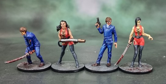 Zombicide Gaming Night #1 and #2 Survivors "Kyoko" (Lucy Liu as Alex Munday from Charlie's Angels: Full Throttle) & "Thiago" (Mike Myers as Austin Powers)