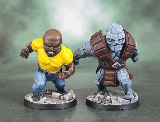 Marvel United: Luke Cage and Korg Painted Miniature