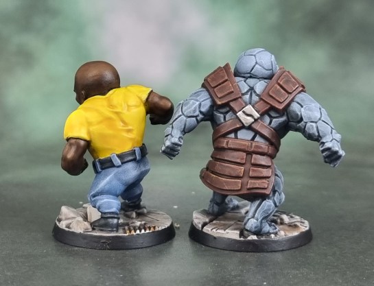Marvel United: Luke Cage and Korg Painted Miniature