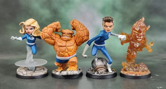 Marvel United: Fantastic Four Mr.Fantastic Reed Richards, Invisible Woman Sue Storm, Human Torch Johnny Storm, The Thing Ben Grimm