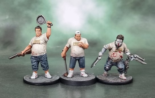 Zombicide Survivor "Chuck" (Nick Frost as Shaun of the Dead's "Ed") &amp; Hasslefree Miniatures HFA026 "Tony"