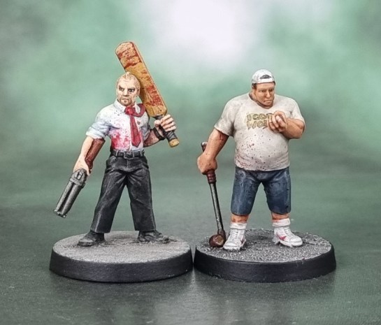 Hasslefree Miniatures HFA007, Ray HFA026 Tony, Simon Pegg and Nick Frost as Shaun of the Dead's Shaun and Ed