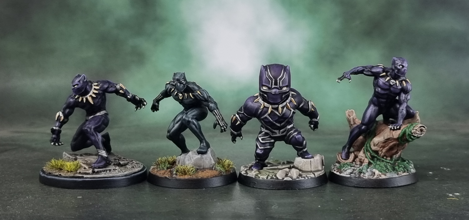 Painted Marvel Zombies Heroes Resistance Black Panther Miniature Figure, Marvel Crisis Protocol, Marvel United