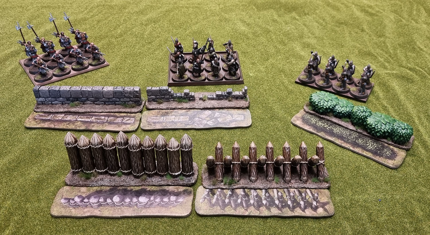 A Song of Ice and Fire TMG terrain, ASOIAF terrain STL 3d prints TwoRoads, hedges, walls, broken walls, palisades, cheval de frise