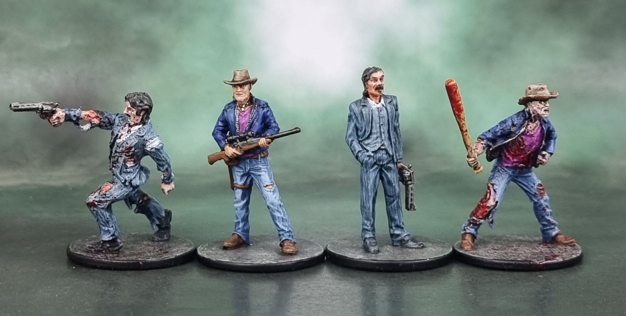 Zombicide Survivors & Zombivors "Bill" (Ian McShane as Deadwood's "Al Swearengen") & "Ralph" (Woody Harrelson as Zombieland's "Tallahassee")