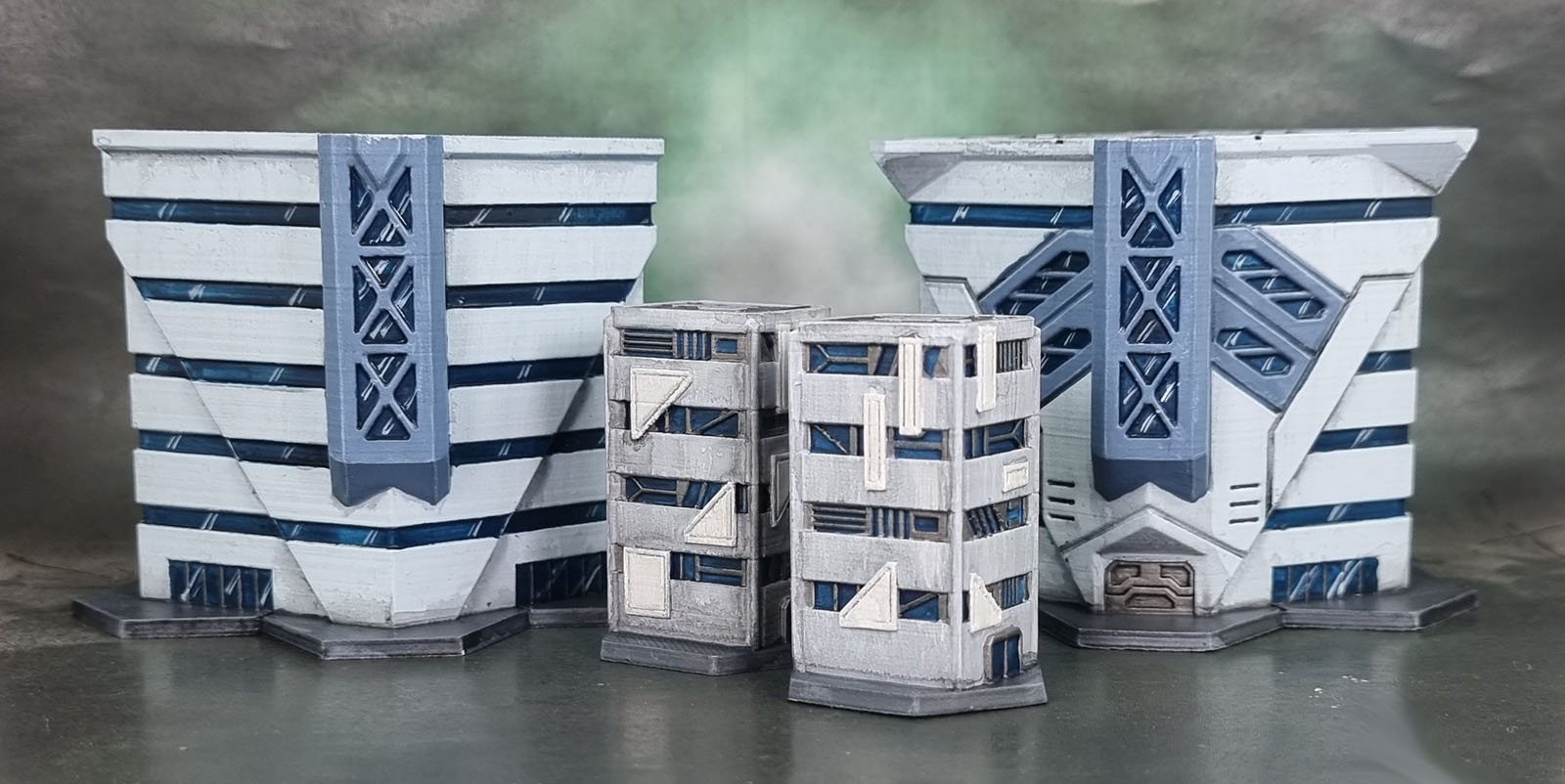 Thunderhead Studio Hextech 3D Prints: Trinity City Hab-Blocks and Slums