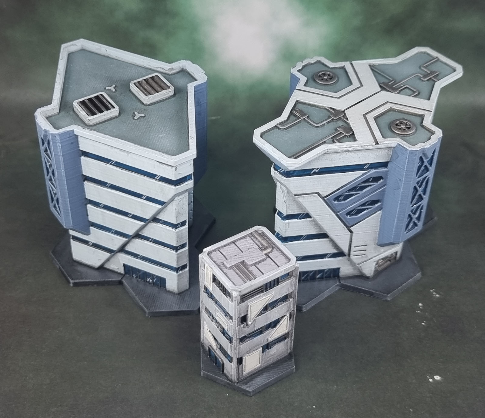 Thunderhead Studio Hextech 3D Prints: Trinity City Hab-Blocks and Slums