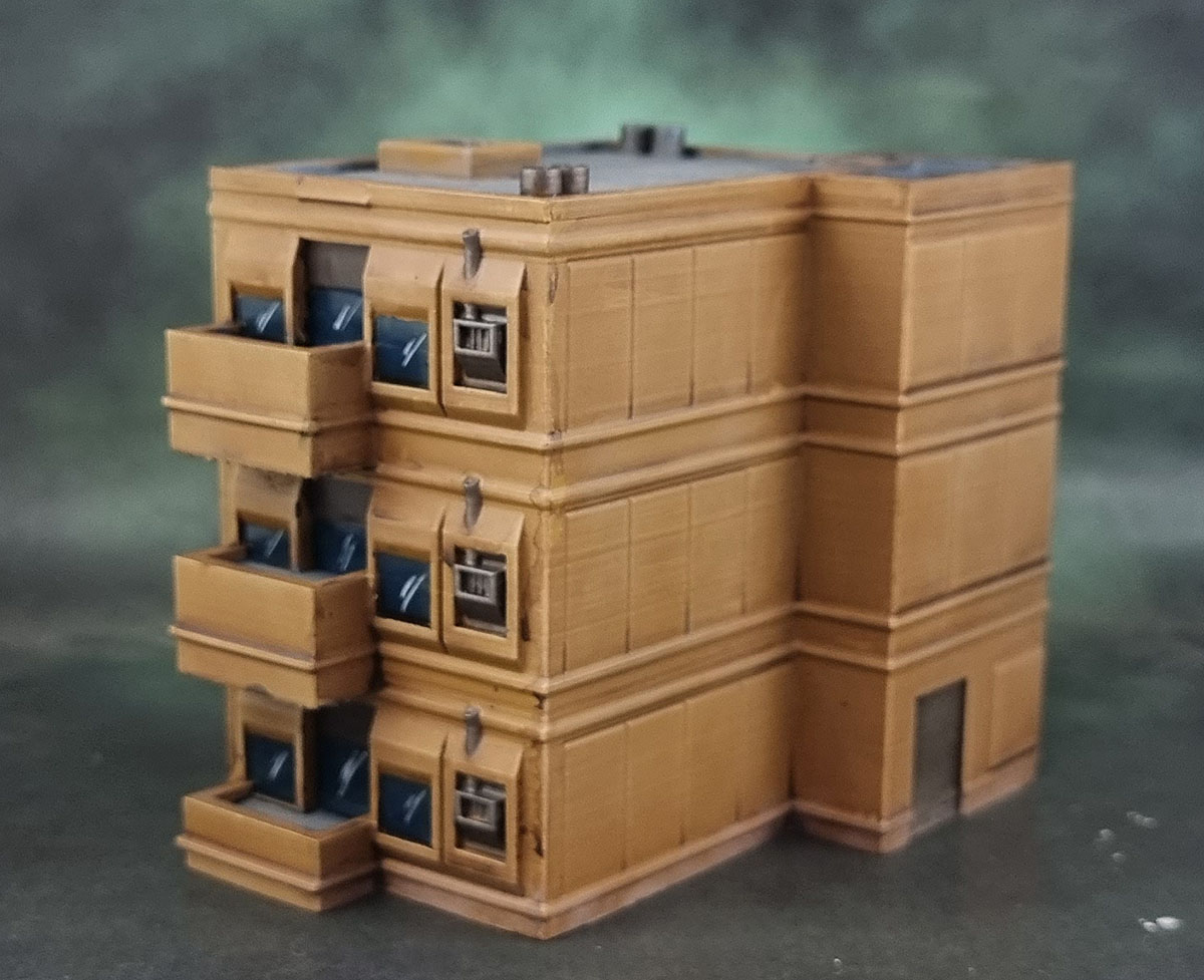 MillerBro's 1/100 scale Low Detail Building 3D Prints: "100Barracks1"