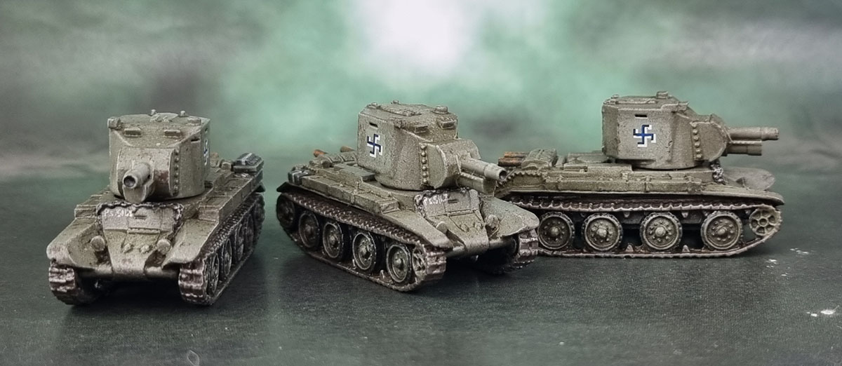 BT-42 Assault Gun Platoon for Flames of War Mid-to-Late War Finnish Forces in 15mm/1:100 (Battlefront Miniatures FI010 with TigerAce1945 Printed Turrets)