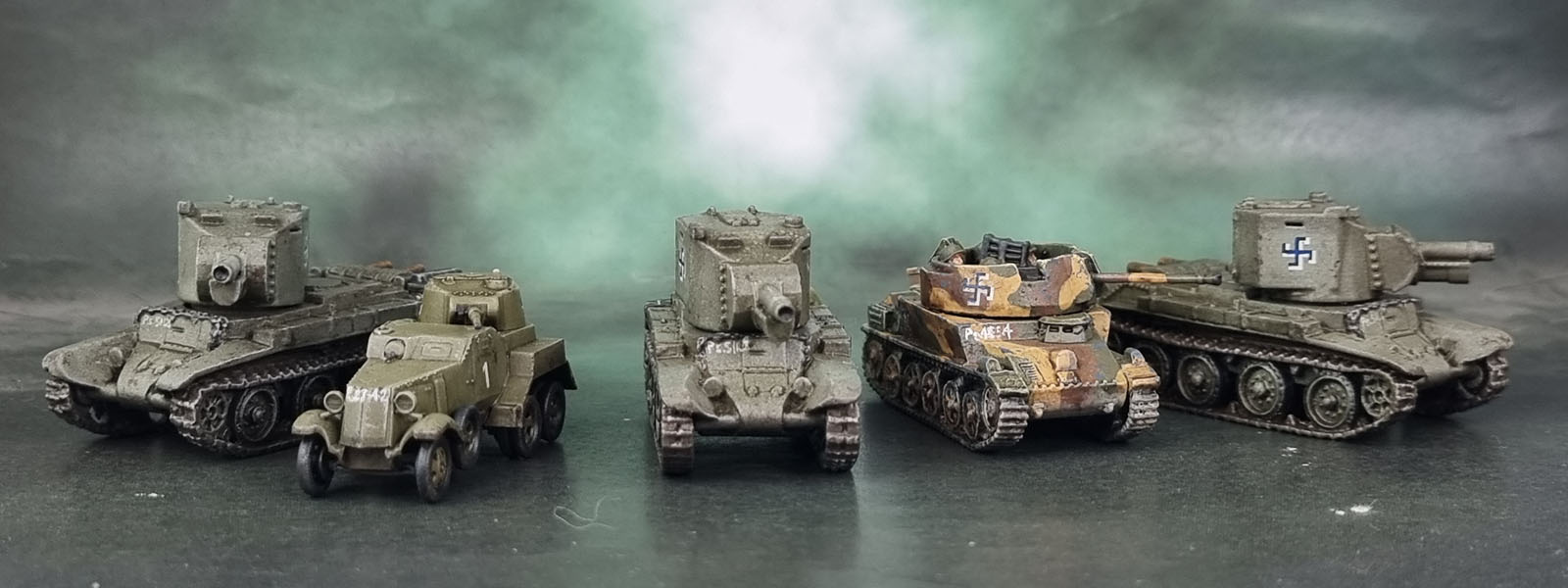 BT-42 Assault Gun Platoon for Flames of War Mid-to-Late War Finnish Forces in 15mm/1:100 (Battlefront Miniatures FI010 with TigerAce1945 Printed Turrets)
