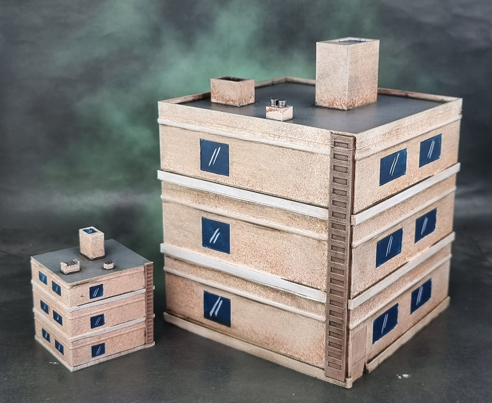 MillerBro's 1/100 scale Low Detail Building 3D Prints: "100apartment3level"