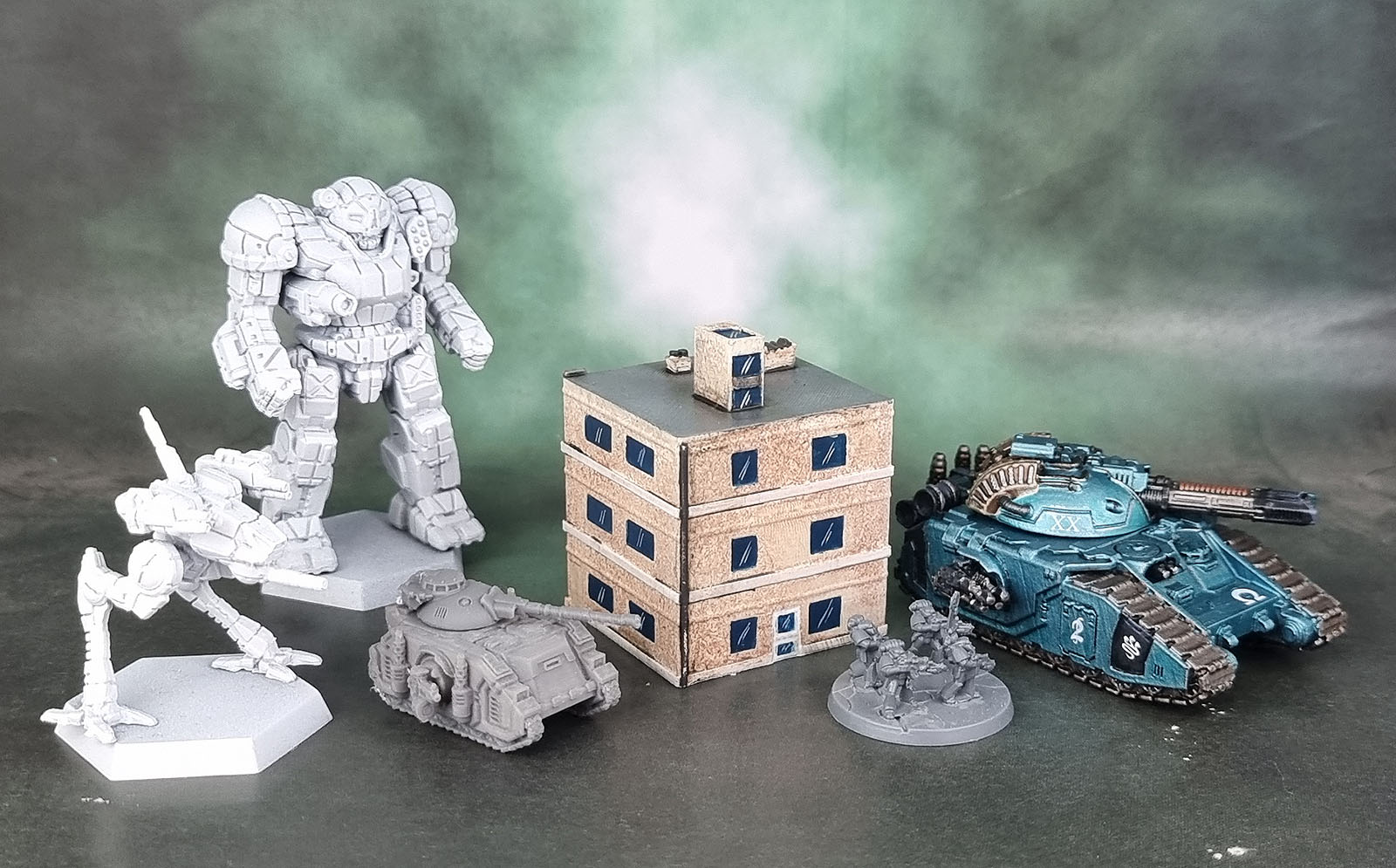 MillerBro's 1/100 scale Low Detail Building 3D Prints: "100apartment3level"