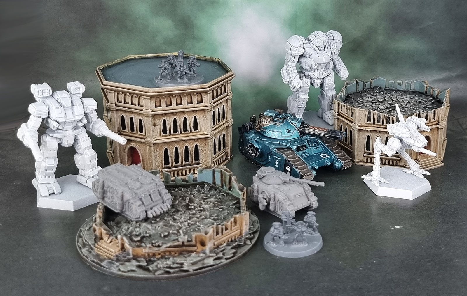 Wargame Forge 3D Prints: Gothic Buildings - Test, G125, GR125, GD016