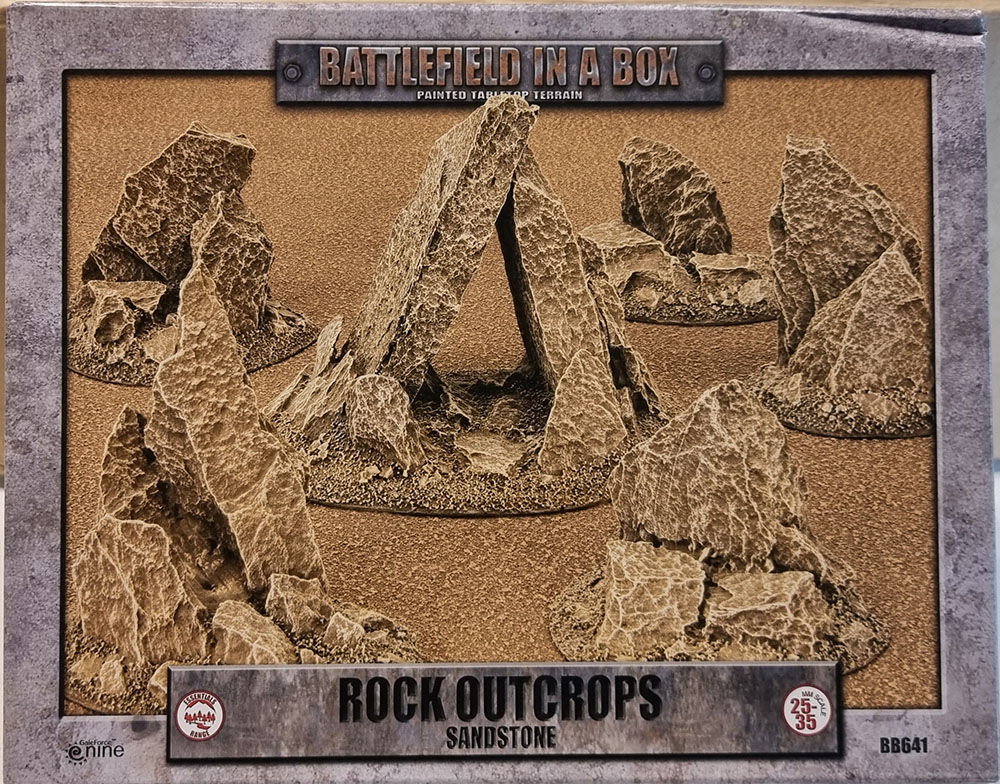 Flames of War Battlefield in a Box - Rock Outcrops: Sandstone (BB641)