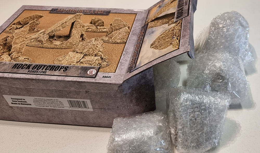Flames of War Battlefield in a Box - Rock Outcrops: Sandstone (BB641)