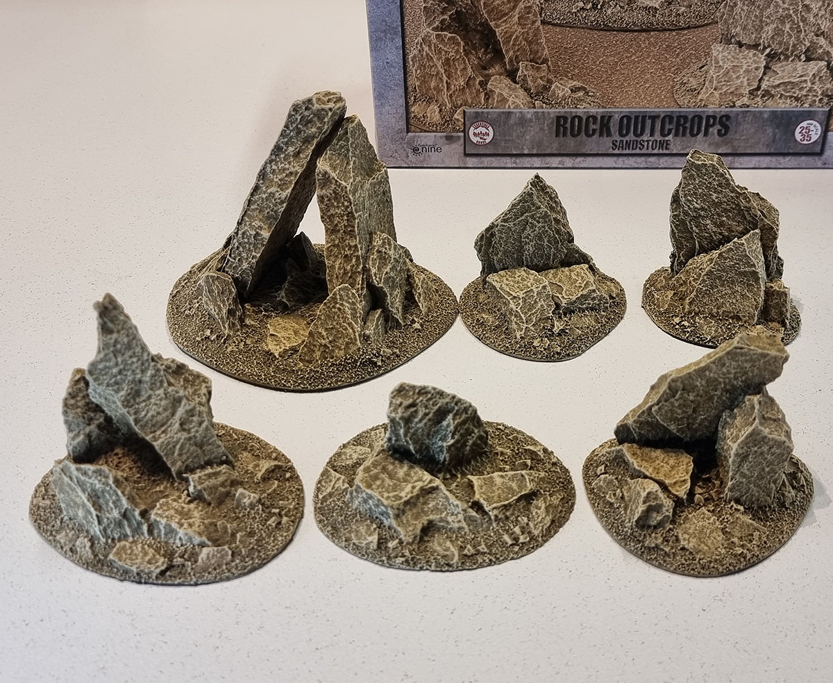 Flames of War Battlefield in a Box - Rock Outcrops: Sandstone (BB641)