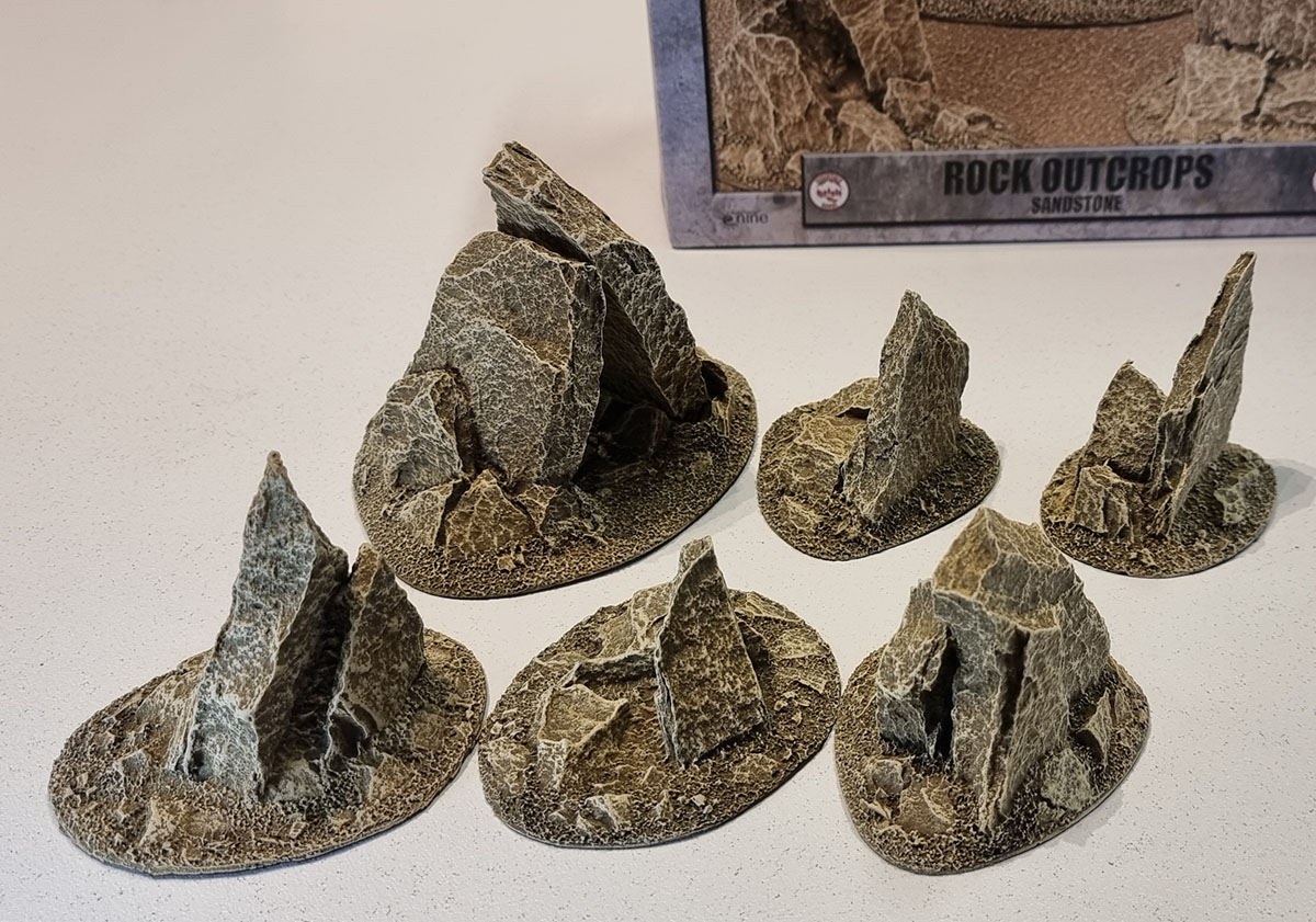 Flames of War Battlefield in a Box - Rock Outcrops: Sandstone (BB641)