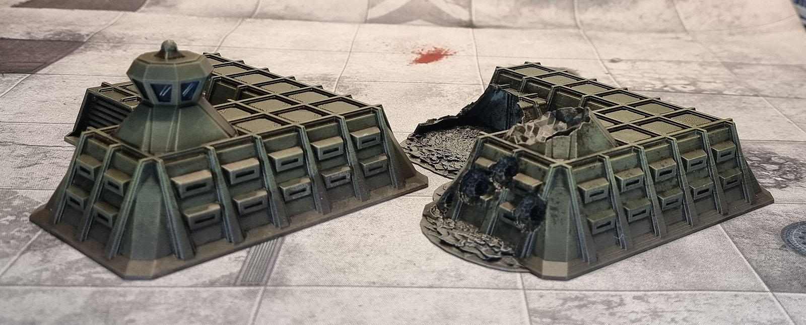 Wargame Forge 3D Prints: Military Command Bunker/Ruined Military Command Bunker - Mil006 & MilR006