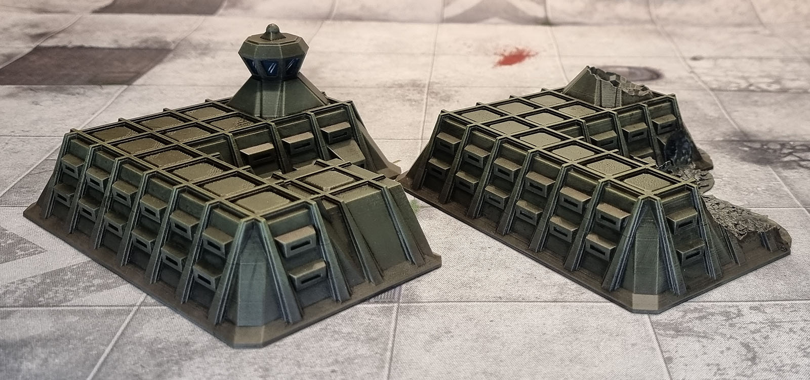Wargame Forge 3D Prints: Military Command Bunker/Ruined Military Command Bunker - Mil006 & MilR006