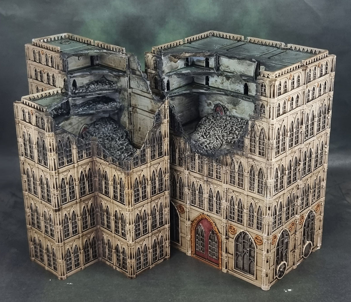 Fabricator's Lair 3D Prints: Epic-Scale Grimdark (damaged) Gothic Buildings, Epic Sector Sanctuary, Legions Imperialis Terrain, Adeptus Titanicus Terrain, Battletech Terrain