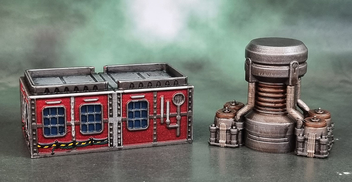 Fabricator's Lair X nonPareil Institute 3D Prints: 1x2 Medium A & Power Generator