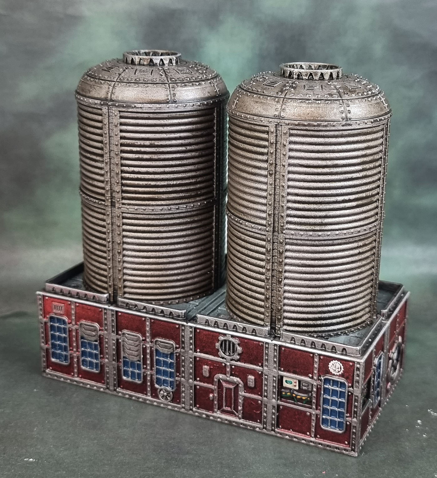Fabricator's Lair Epic Sector: Industry 3D Prints: 2x4 Medium Building + 2x 2x2 x2 Silos