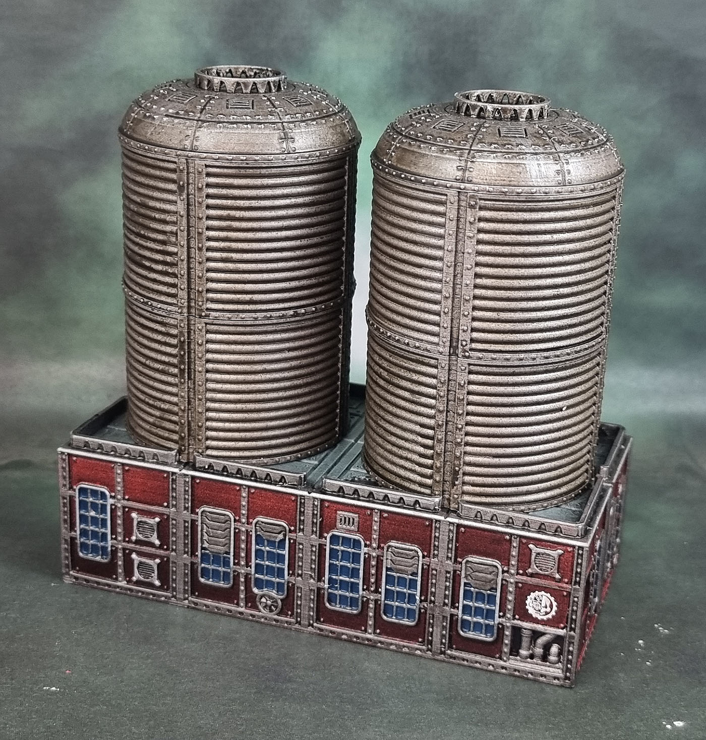 Fabricator's Lair Epic Sector: Industry 3D Prints: 2x4 Medium Building + 2x 2x2 Silos