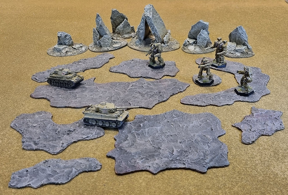 3D Print: BattleTerrain: Rough Terrain tiles for Battletech Alpha Strike by Tinnut